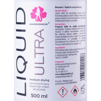 Acryl liquid Ultra Medium Drogend  500 ML