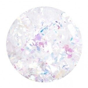 Glitter Flakes white opalescent