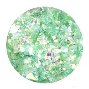 Glitter Flakes green opalescent