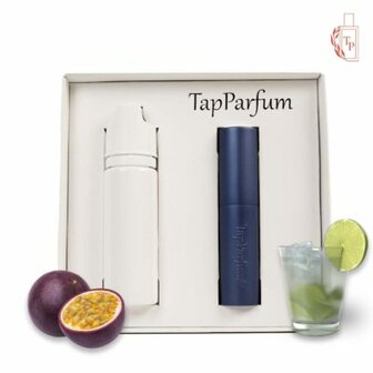 Luxe Tasverstuiver + 50ml refill standaard TapParfum in luxe box