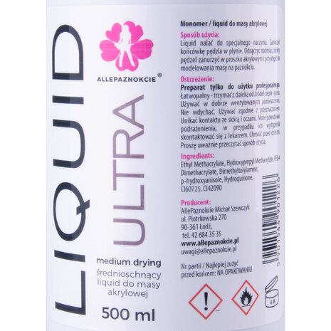 Acryl liquid Ultra Medium Drogend  500 ML